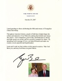 Letter from President George W. Bush
