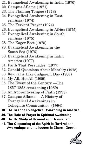 Dr. J.Edwin Orr book list 2